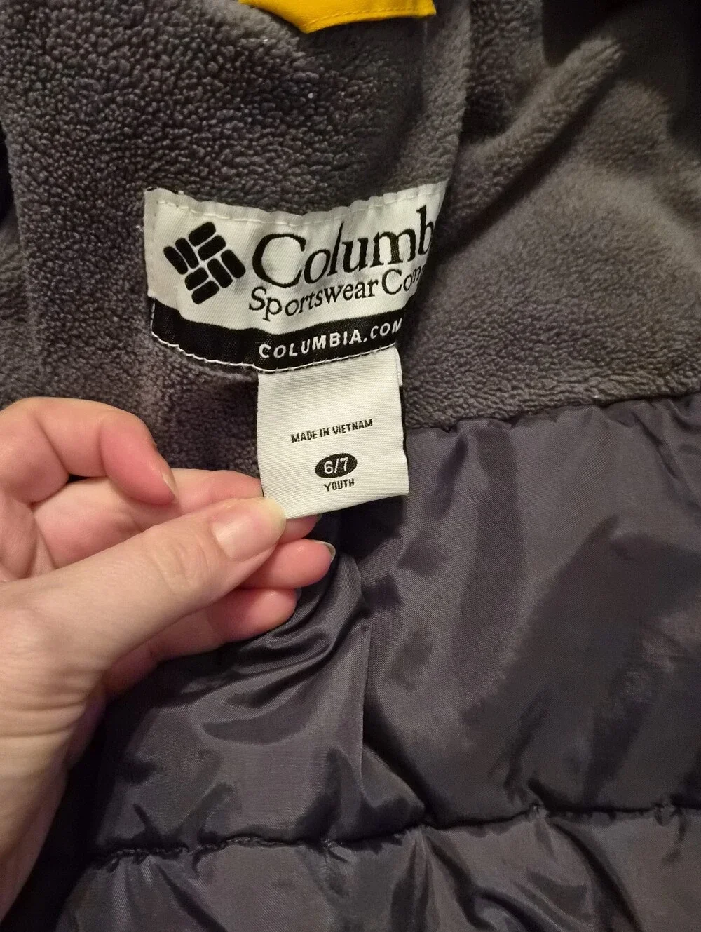 Columbia yellow gray